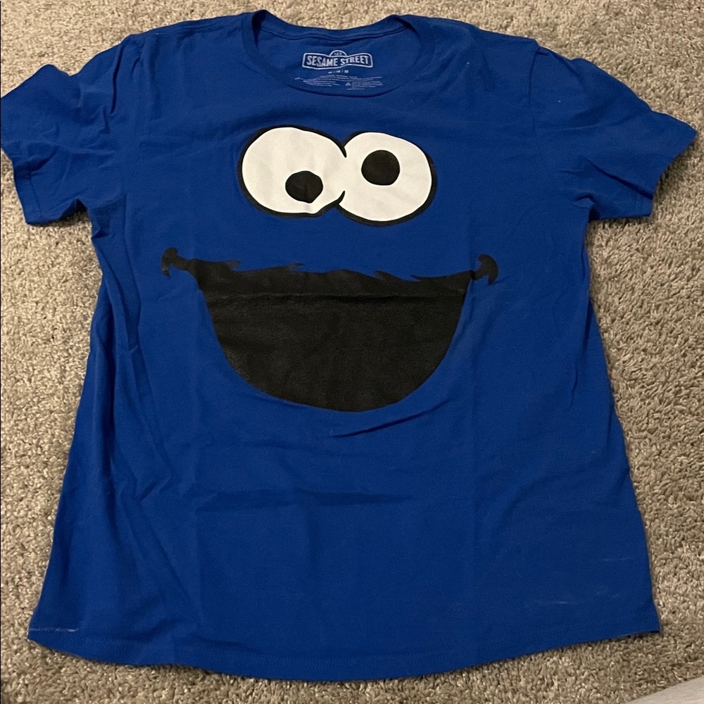 Sesame Street Cookie Monster Royal Blue Graphic Tee